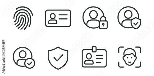 Set of icons for a digital identity