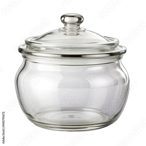 glass jar isolated on white