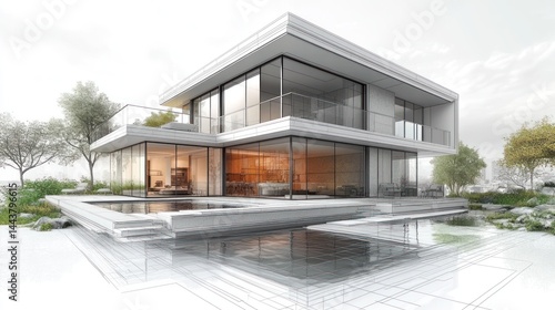 Modern Architectural Design: Luxurious Villa with Infinity Pool