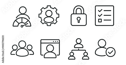 Set of icons for a computer program