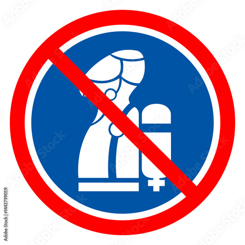 Wear SCBA Symbol Sign, Vector Illustration, Isolate On White Background Label .EPS10