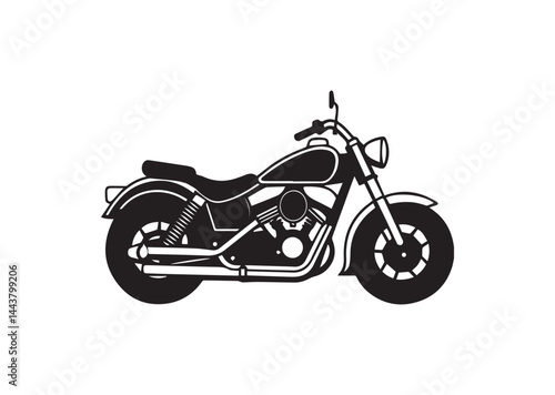 Harley Davidson bike silhouette vector