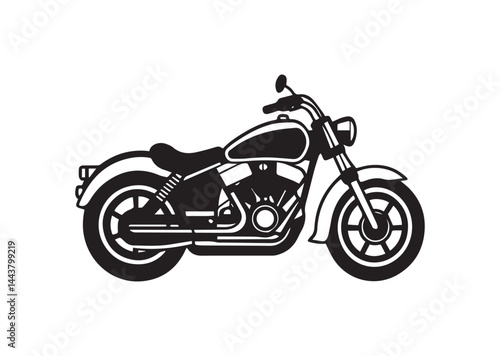 Harley Davidson bike silhouette vector