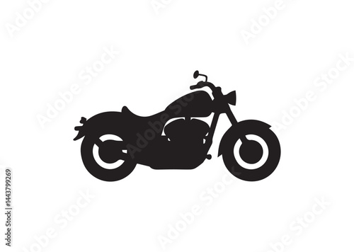 Harley Davidson bike silhouette vector