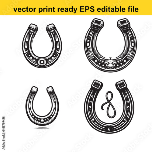 Horseshoe vector silhouette