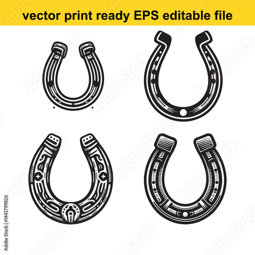 Horseshoe vector silhouette