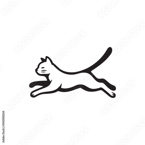 jumping cat vector