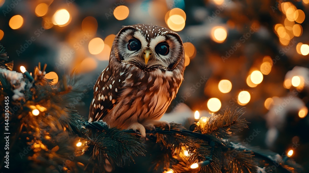 owl christmas Christmas collection long header banner format panorama website header banner high quality photo animal, decoration, season, bird