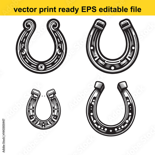 Horseshoe vector silhouette