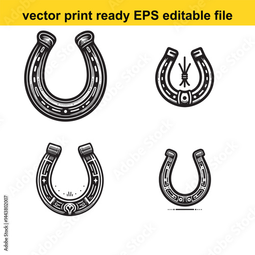 Horseshoe vector silhouette