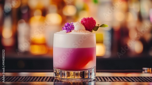 A Lavish Cocktail: Raspberry, Lavender, and Cream Delight
