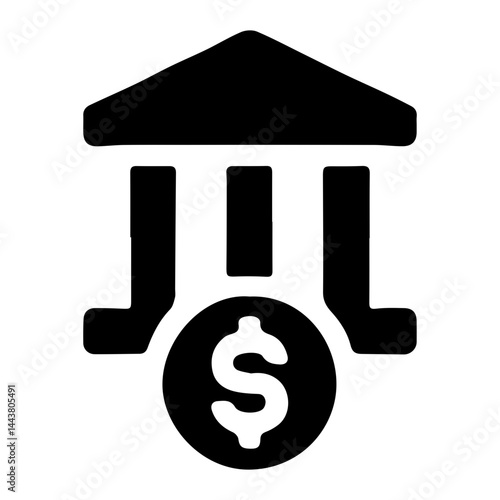 black bank dolar icon