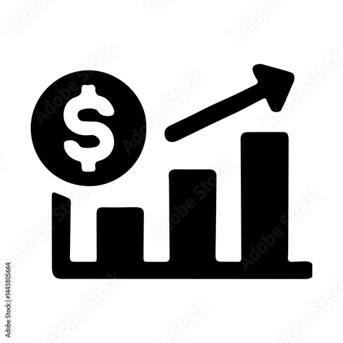 black profit dolar icon