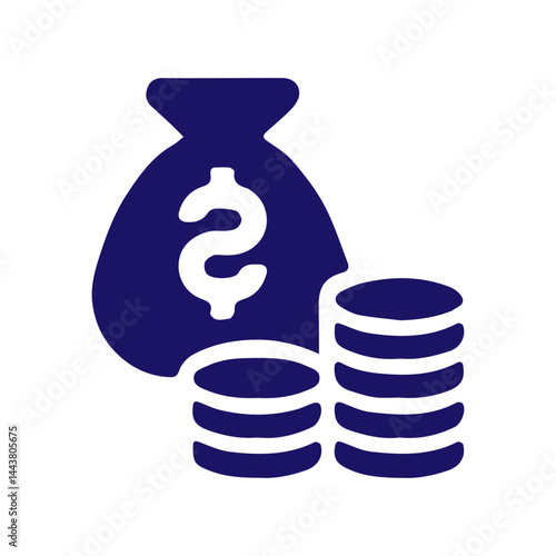 blue money dolar icon