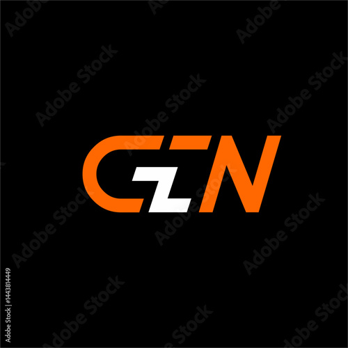 Design the word "Gen Z" with the letter Z in the letter E lightning symbol concept.