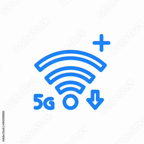 5g wifi signal icon sign vector
