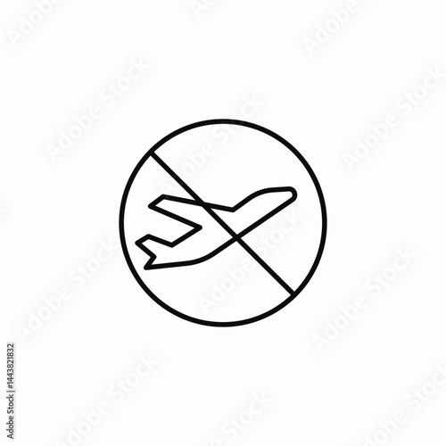no flights allowed icon sign vector