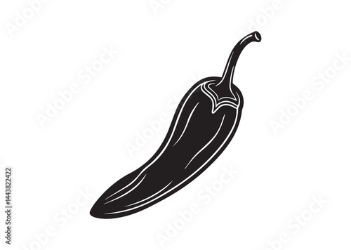 Chili pepper  silhouette vector