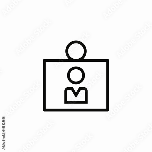 user card icon sign vector