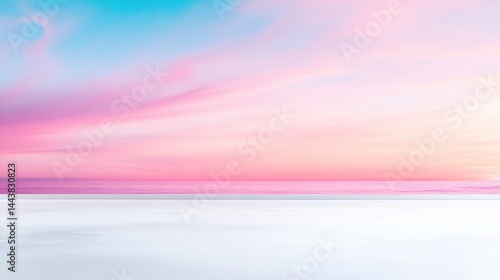 Pastel sunset over a tranquil beach.  Soft, dreamy colors blend seamlessly