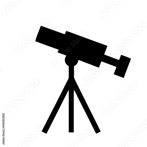 Telescope vector graphic astronomy science equipment astronomy telescope star gazing tool icon 90mm
