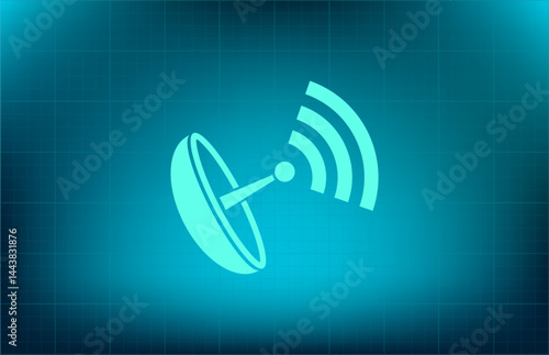 Vector icon on blue background with gradient