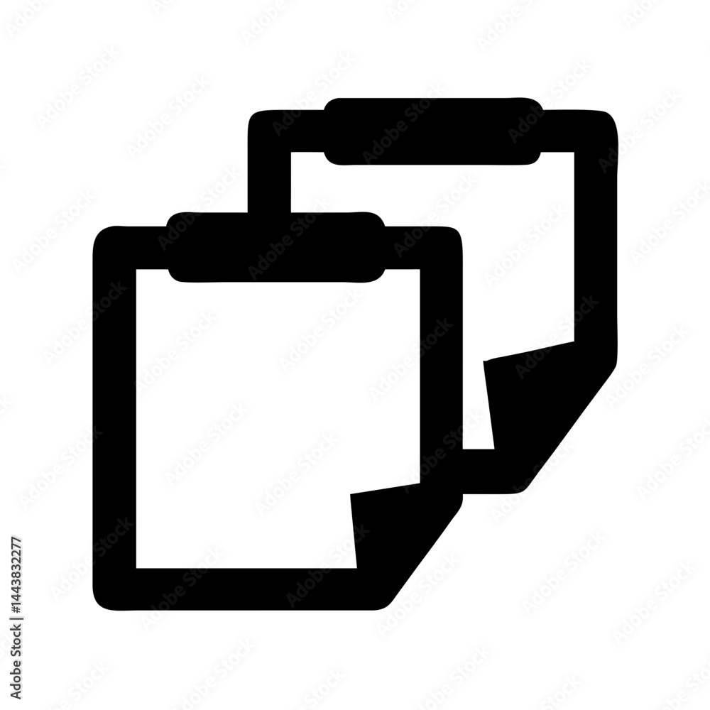 Clipboard document icon vector illustration for business and education presentation design Clipboard document icon vector illustration for business and education presentation design