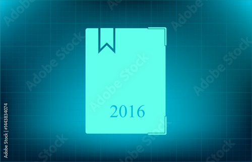 Vector icon on blue background with gradient