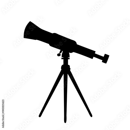 Explore the cosmos with a telescope silhouette for astronomy and stargazing enthusiasts tool
