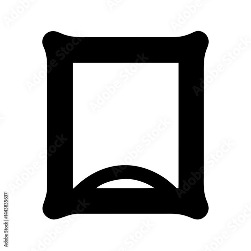 Download black and white guillotine vector icon illustration cut tool execution device element design