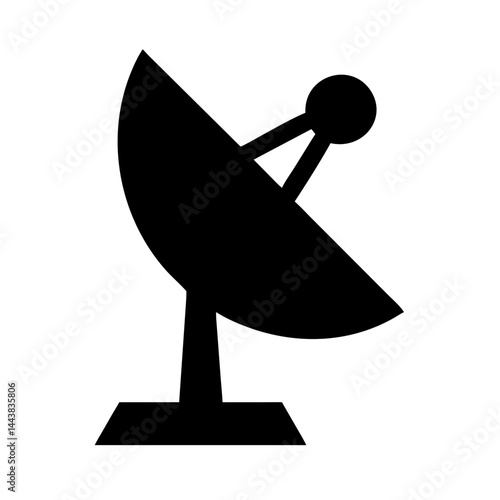 Satellite dish antenna vector illustration for broadcast communication and technology design needs