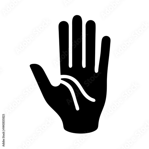 Palm reading hand fortune telling vector illustration for astrology and esoteric design needs