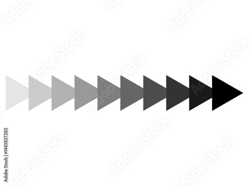 グラデーション連続矢印