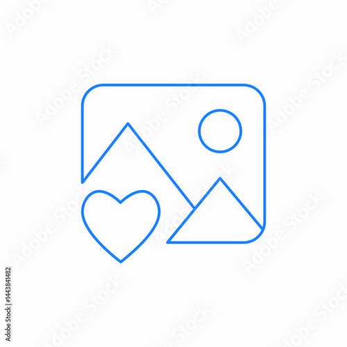 favorite image like photo icon sign vector