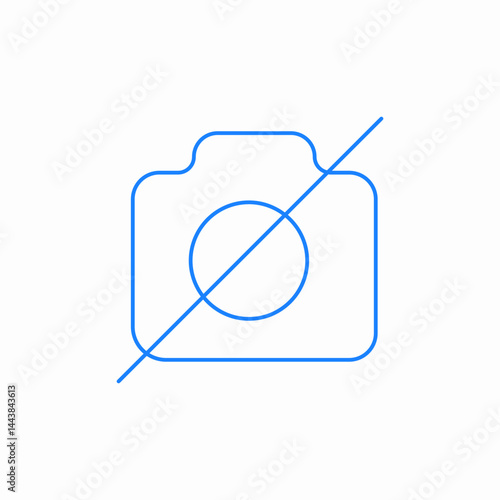 no photography prohibited camera icon sign vector