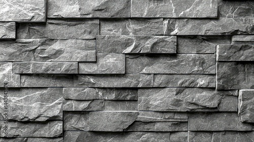 Grey Stone Wall Texture: Background of Grey Rock Bricks