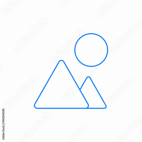 photos icon gallery landscape icon sign vector