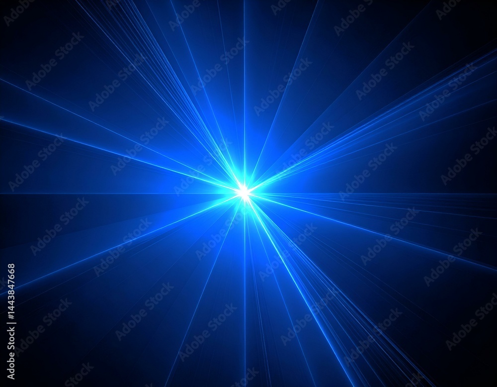 Abstract blue light rays burst from central point, creating a dynamic and energetic background. Perfect for tech, music, or energy-related projects. Abstract blue light rays burst from central point, creating a dynamic and energetic background. Perfect for tech, music, or energy-related projects.