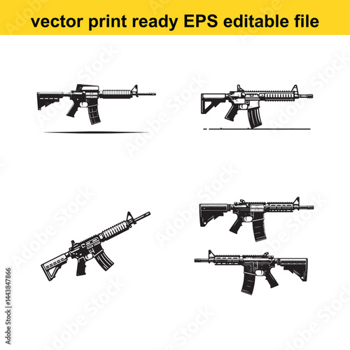 Vector silhouette Rifle