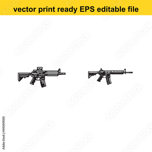 Vector silhouette Rifle