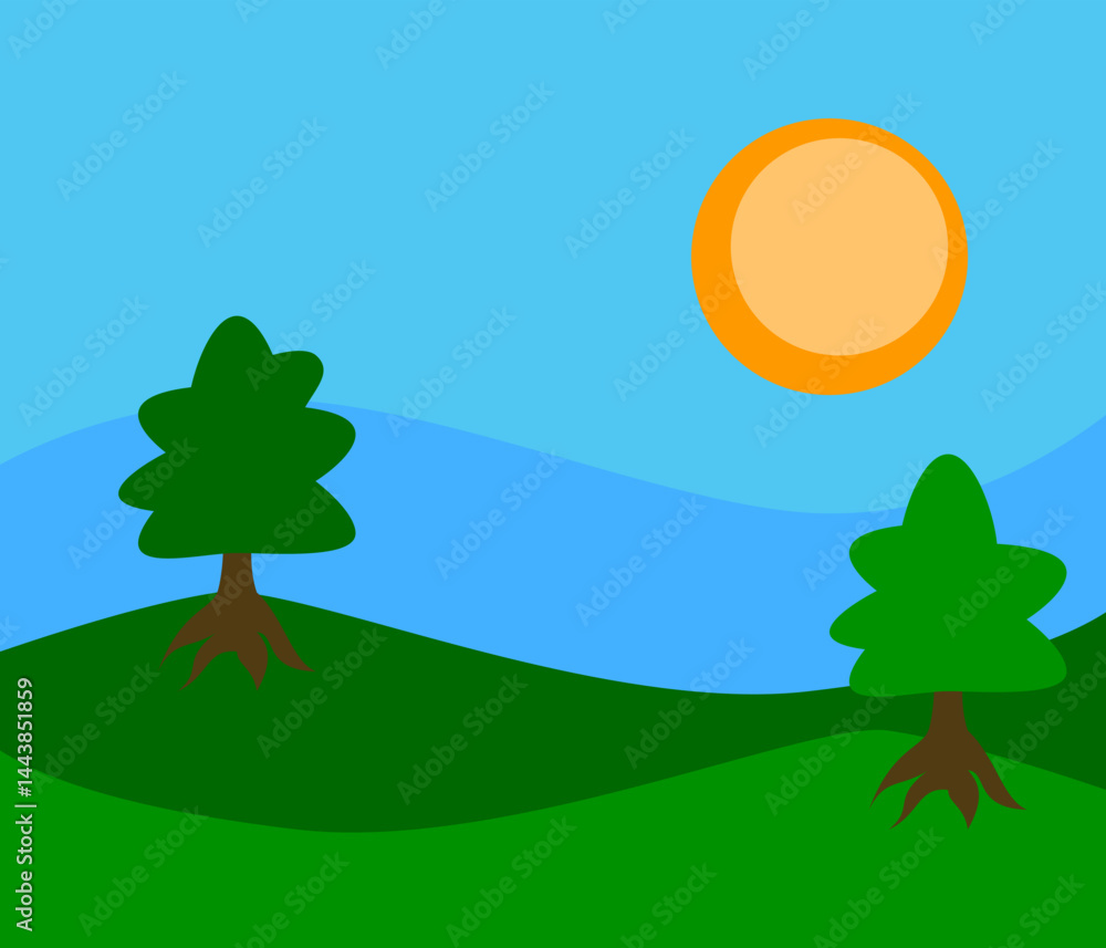 Obraz premium hills background day