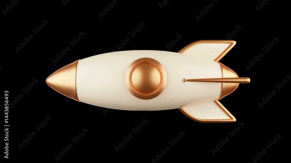 Explore this vintage UFO design, showcasing retro elements in a stunning 3D illustration against a sleek black backdrop. An iconic piece