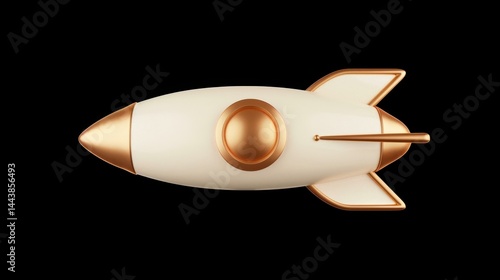 Explore this vintage UFO design, showcasing retro elements in a stunning 3D illustration against a sleek black backdrop. An iconic piece