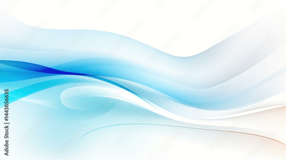 A vibrant abstract design featuring blue curves and wavy lines, perfect for a modern artistic backdrop.
