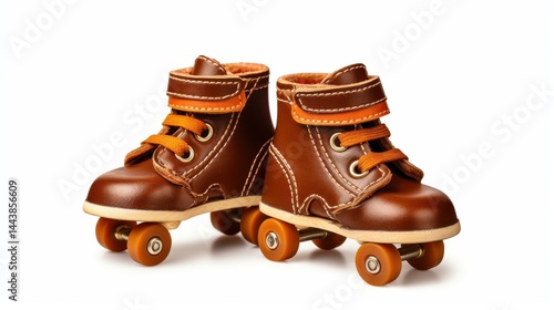 Obraz na płótnie Trendy roller skates for kids, featuring a sleek design, perfect for indoor or outdoor fun on smooth surfaces. w salonie