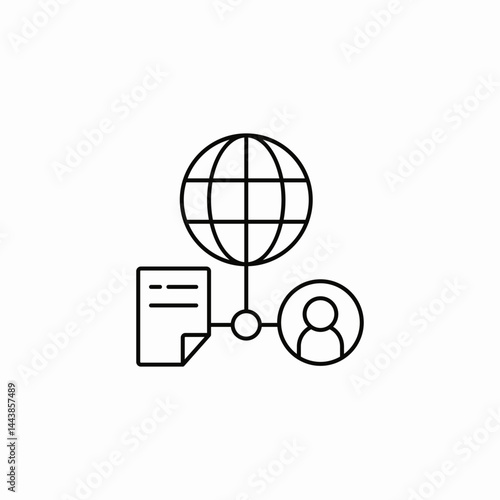 globe user server icon sign vector
