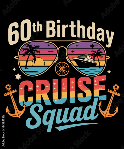 60th Birthday Cruise Squad Matching Party Family