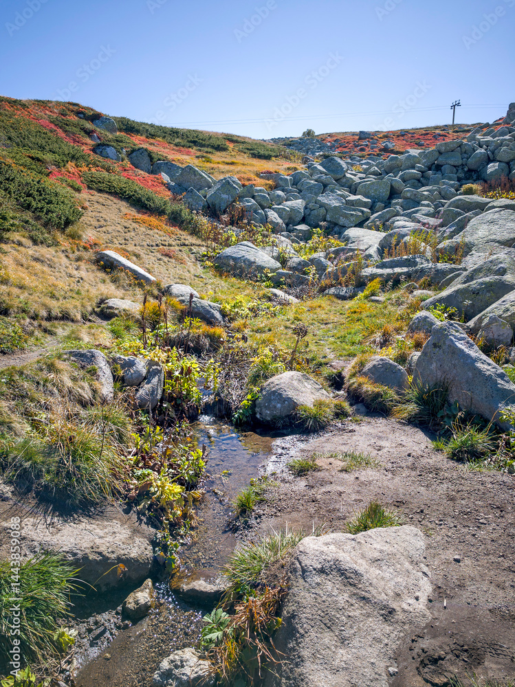 Panorama of Vitosha Mountain near Cherni Vrah peak, Bulgaria