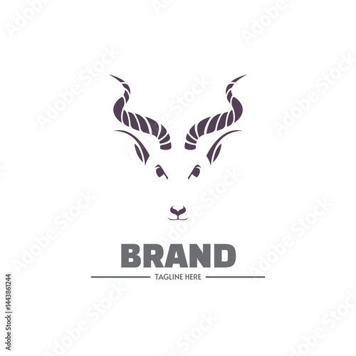 Impala face design logo template