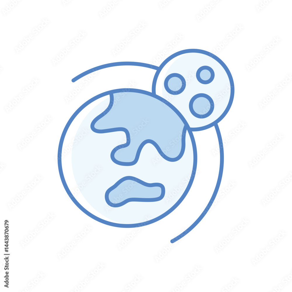 Lunar Orbit Icon vector stock illustration Lunar Orbit Icon vector stock illustration